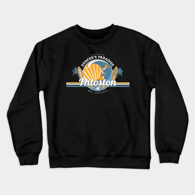 Surfer's Paradise Crewneck Sweatshirt by stevethomasart